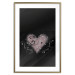 Poster For a Friend - heart in a light composition of ornaments on a black background 131919 additionalThumb 14