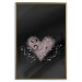 Poster For a Friend - heart in a light composition of ornaments on a black background 131919 additionalThumb 17