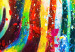 Canvas Art Print Zebra (1-piece) Wide - futuristic multi-colored animal 132019 additionalThumb 4