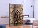 Room Divider Screen Stick Puzzle (3-piece) - brown mosaic in 3D form 133019 additionalThumb 2