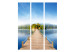 Folding Screen Mysterious Island - landscape of a wooden bridge leading to an island 134119 additionalThumb 3