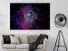 Canvas Print Lion on starry sky - modern abstraction in dark colours 134219 additionalThumb 3
