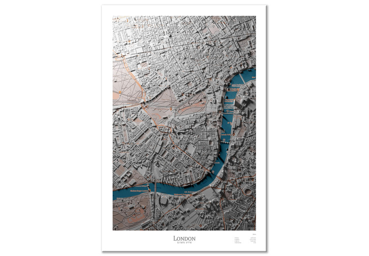 Canvas Art Print 3D London - a photo of a mock-up of the England capital 134819