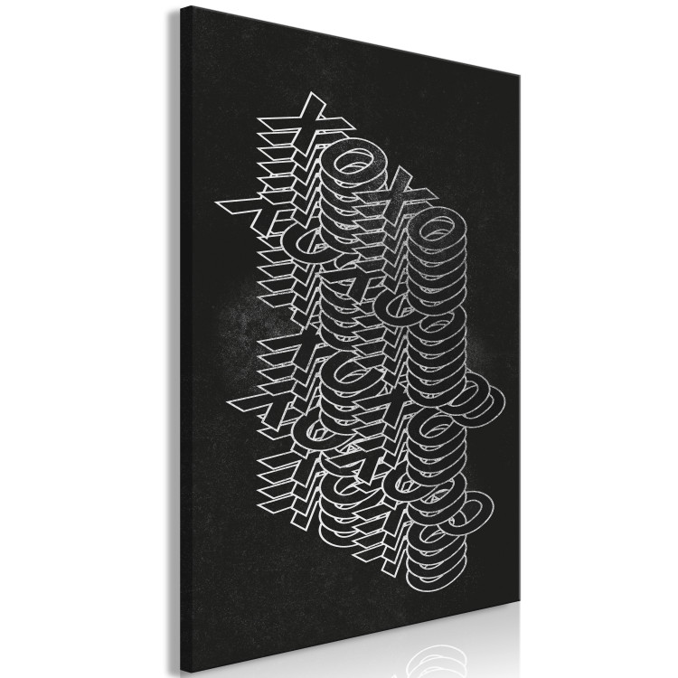 Canvas Three-dimensional XO - abstract inscription from two letters 135019 additionalImage 2