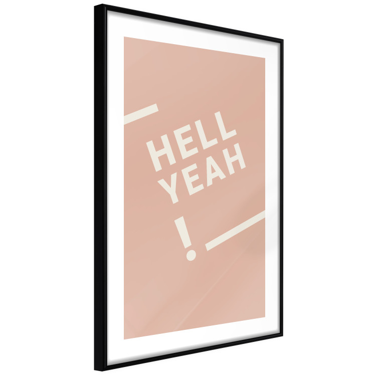 Wall Poster Hell Yeah! - white English texts on a light pastel background 135619 additionalImage 24