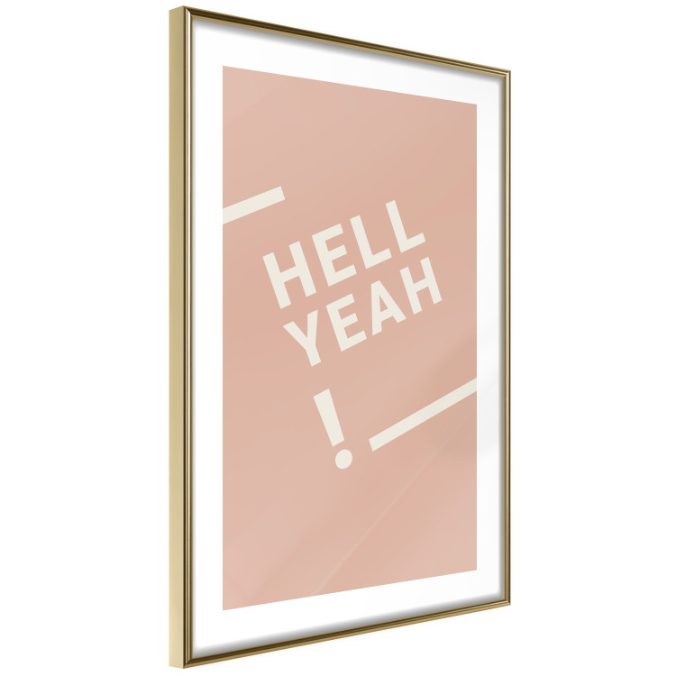 Wall Poster Hell Yeah! - white English texts on a light pastel background 135619 additionalImage 22