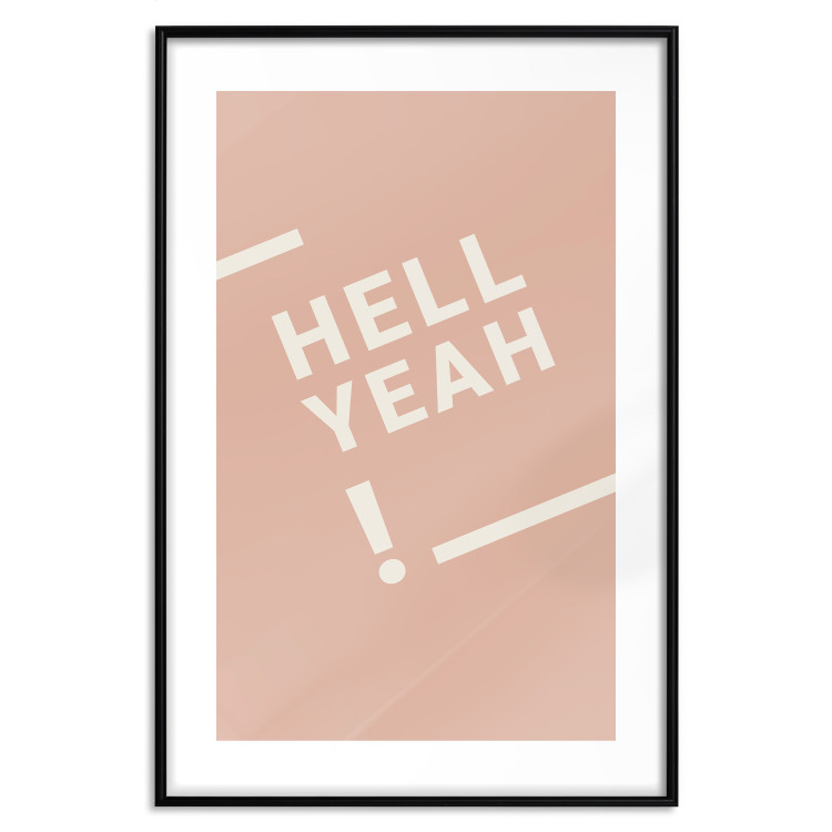 Wall Poster Hell Yeah! - white English texts on a light pastel background 135619 additionalImage 4