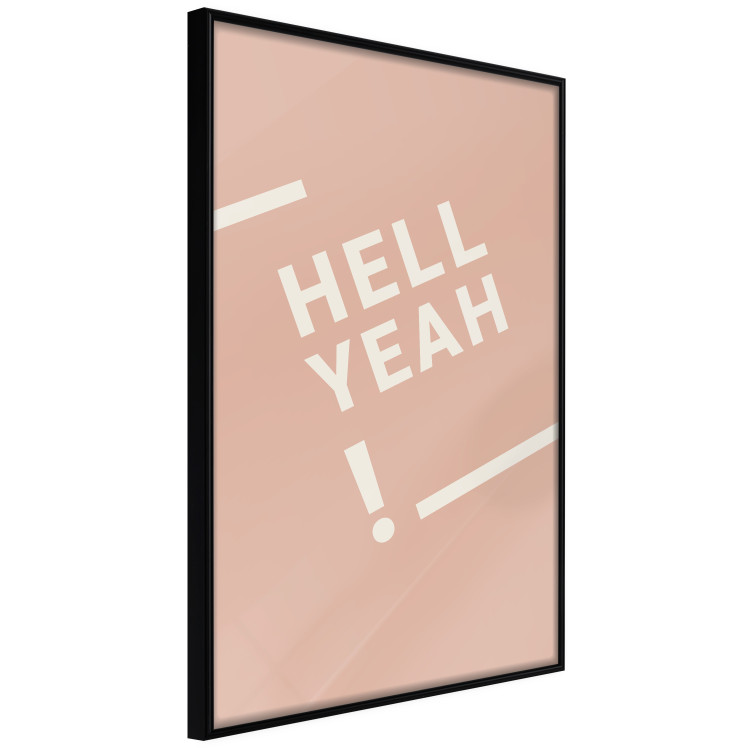 Wall Poster Hell Yeah! - white English texts on a light pastel background 135619 additionalImage 25