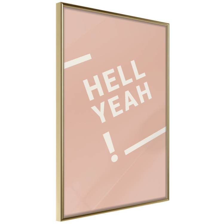 Wall Poster Hell Yeah! - white English texts on a light pastel background 135619 additionalImage 23