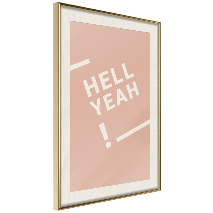 Wall Poster Hell Yeah! - white English texts on a light pastel background 135619 additionalImage 20