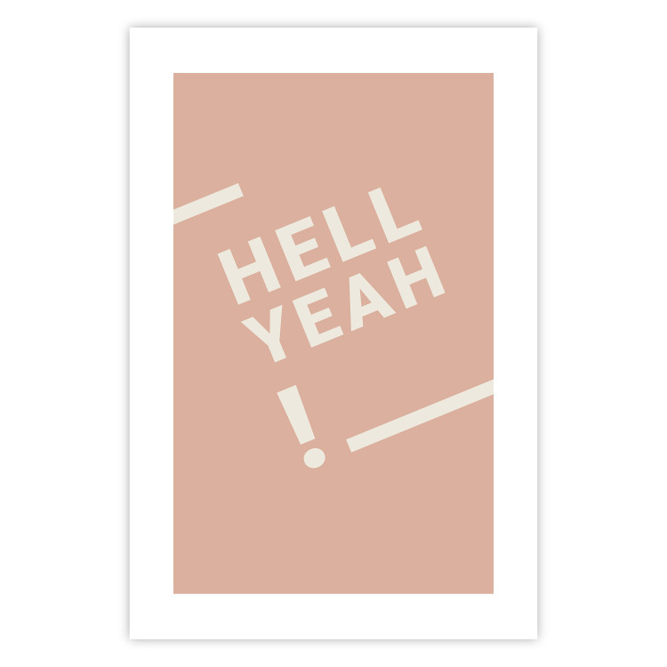 Wall Poster Hell Yeah! - white English texts on a light pastel background 135619 additionalImage 9