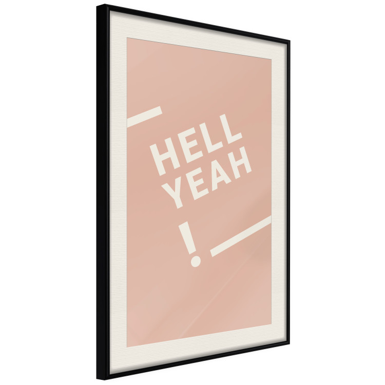 Wall Poster Hell Yeah! - white English texts on a light pastel background 135619 additionalImage 21