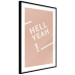 Wall Poster Hell Yeah! - white English texts on a light pastel background 135619 additionalThumb 24