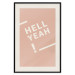 Wall Poster Hell Yeah! - white English texts on a light pastel background 135619 additionalThumb 4