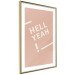 Wall Poster Hell Yeah! - white English texts on a light pastel background 135619 additionalThumb 15