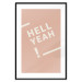 Wall Poster Hell Yeah! - white English texts on a light pastel background 135619 additionalThumb 6