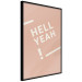 Wall Poster Hell Yeah! - white English texts on a light pastel background 135619 additionalThumb 25