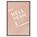 Wall Poster Hell Yeah! - white English texts on a light pastel background 135619 additionalThumb 5