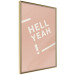 Wall Poster Hell Yeah! - white English texts on a light pastel background 135619 additionalThumb 16