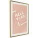 Wall Poster Hell Yeah! - white English texts on a light pastel background 135619 additionalThumb 20