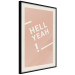 Wall Poster Hell Yeah! - white English texts on a light pastel background 135619 additionalThumb 21