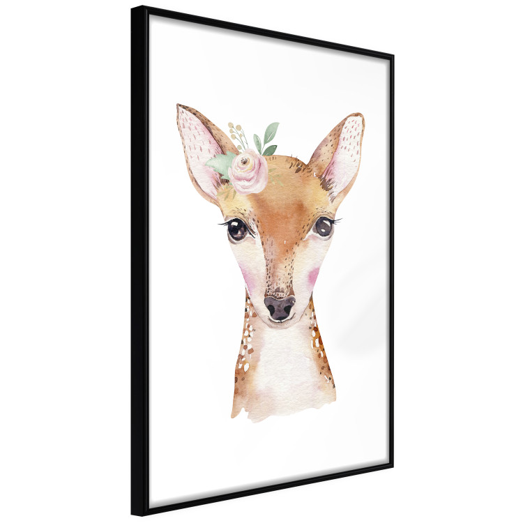 Wall Poster Little Deer - funny portrait of an animal on a white contrasting background 135719 additionalImage 12