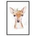 Wall Poster Little Deer - funny portrait of an animal on a white contrasting background 135719 additionalThumb 23