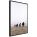 Poster Friends in the Morning - landscape of a field with animals against fog 137919 additionalThumb 16