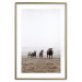 Poster Friends in the Morning - landscape of a field with animals against fog 137919 additionalThumb 4