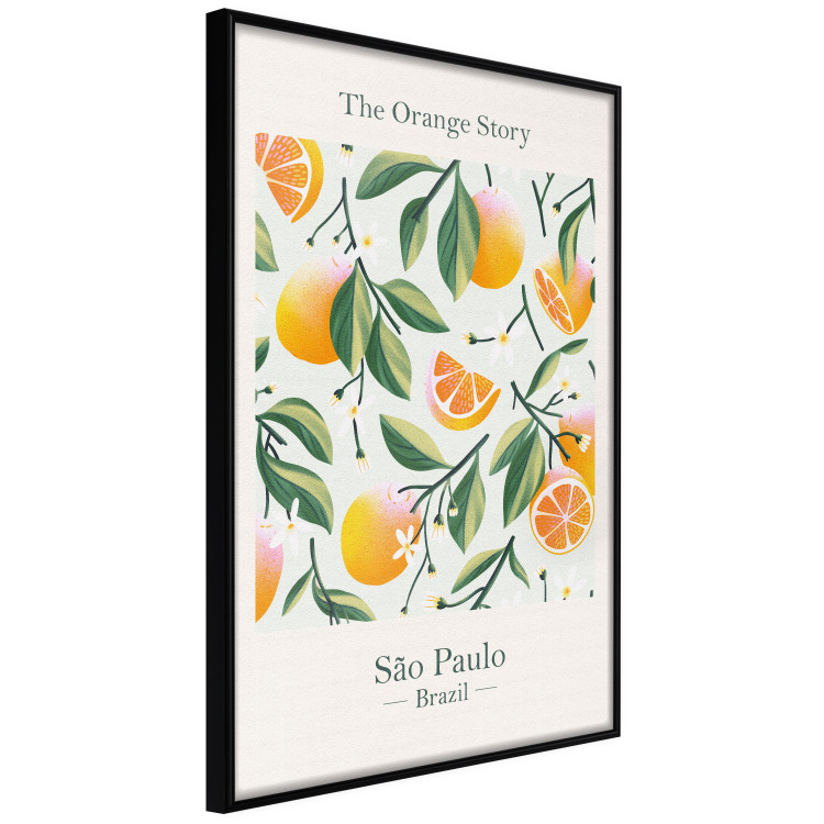 Poster The Orange Story - English text and orange fruits with leaves 138219 additionalImage 7