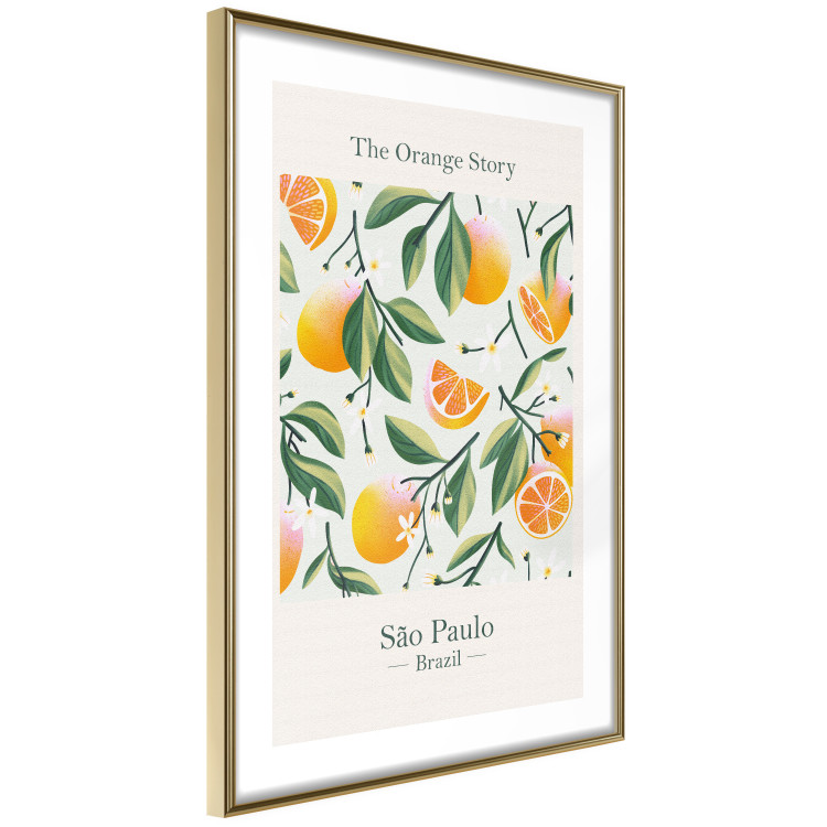 Poster The Orange Story - English text and orange fruits with leaves 138219 additionalImage 4
