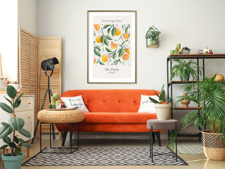 Poster The Orange Story - English text and orange fruits with leaves 138219 additionalImage 14