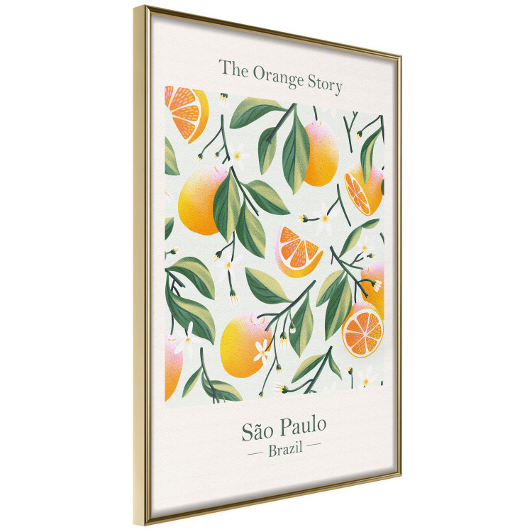 Poster The Orange Story - English text and orange fruits with leaves 138219 additionalImage 10