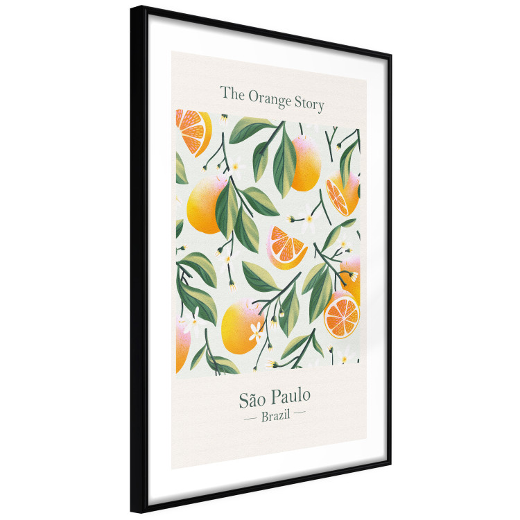 Poster The Orange Story - English text and orange fruits with leaves 138219 additionalImage 9
