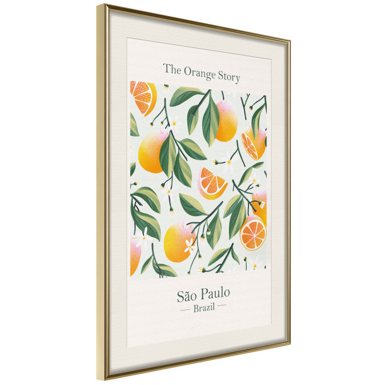 Poster The Orange Story - English text and orange fruits with leaves 138219 additionalImage 6