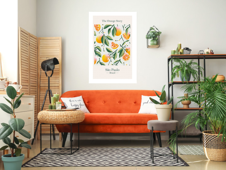 Poster The Orange Story - English text and orange fruits with leaves 138219 additionalImage 17
