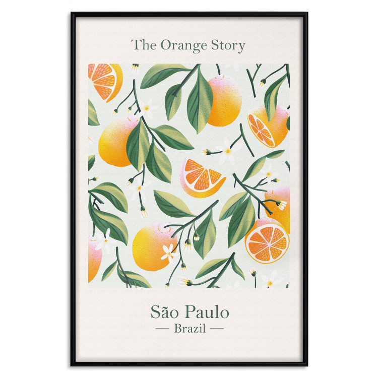 Poster The Orange Story - English text and orange fruits with leaves 138219 additionalImage 11