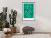 Wall Poster Floral Sketch - English texts and white flowers on a green background 142319 additionalThumb 13