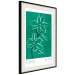 Wall Poster Floral Sketch - English texts and white flowers on a green background 142319 additionalThumb 6