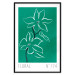 Wall Poster Floral Sketch - English texts and white flowers on a green background 142319 additionalThumb 18