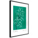 Wall Poster Floral Sketch - English texts and white flowers on a green background 142319 additionalThumb 4