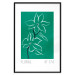 Wall Poster Floral Sketch - English texts and white flowers on a green background 142319 additionalThumb 16