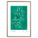 Wall Poster Floral Sketch - English texts and white flowers on a green background 142319 additionalThumb 24