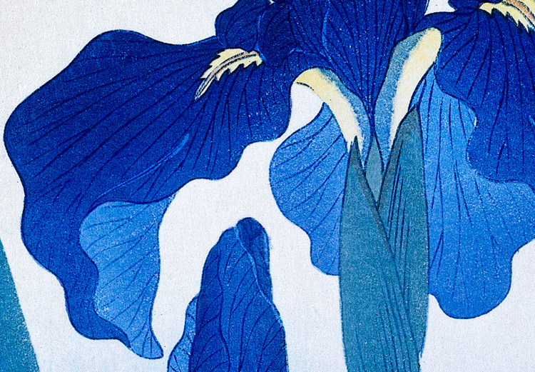 Canvas Art Print Blue Irises (1-piece) Vertical - blue blossoming flowers 142819 additionalImage 4