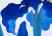 Canvas Art Print Blue Irises (1-piece) Vertical - blue blossoming flowers 142819 additionalThumb 4