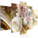 Canvas Print Peonies and Roses (5-piece) Wide - assorted flowers with a golden touch 143419 additionalThumb 2