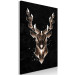 Canvas Art Print Golden Antler (1-piece) Vertical - geometric unique abstraction 143719 additionalThumb 2