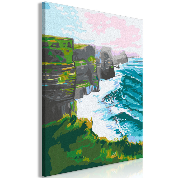 Paint by Number Kit Cliffs of Moher - Foaming Waves, Grassy Cliff and Pink Skies 144519 additionalImage 6