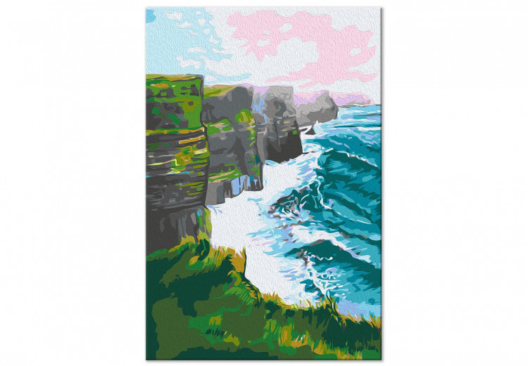 Paint by Number Kit Cliffs of Moher - Foaming Waves, Grassy Cliff and Pink Skies 144519 additionalImage 5