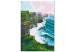 Paint by Number Kit Cliffs of Moher - Foaming Waves, Grassy Cliff and Pink Skies 144519 additionalThumb 5